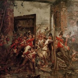 closing-the-gates-at-hougoumont-by-robert-gibb